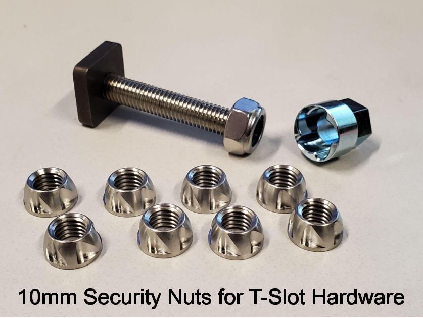 Tuff Stuff Security Nuts 10mm Silver TS-SEC-BLT-10MM