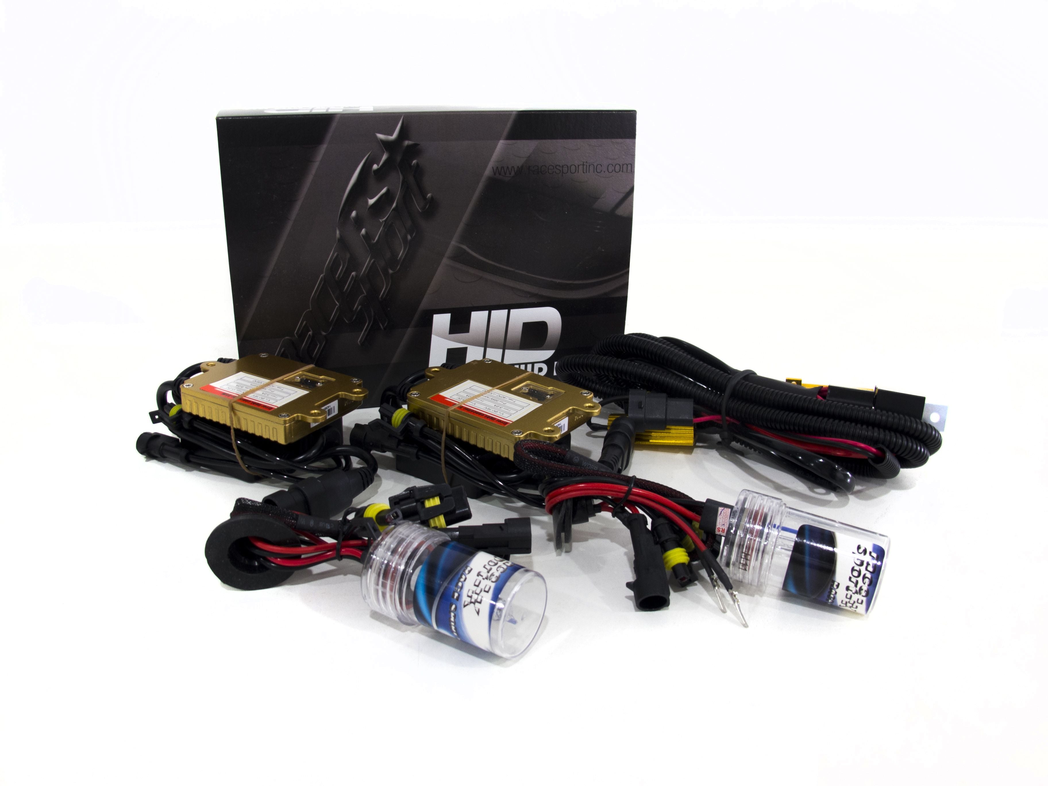 Race Sport Lighting H11 8K GEN4 HID Conversion Headlight Kit with Canbus Functionality Includes Resistor Load Harness H11-8K-G4-CANBUS-R