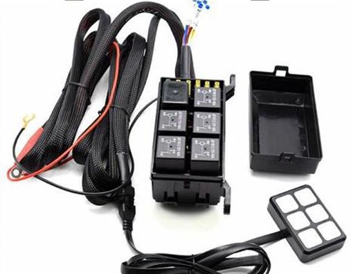 Race Sport Lighting 6-Gang Auxiliary Switch Panel with Multi-Choice button pad label kit RS6GASP