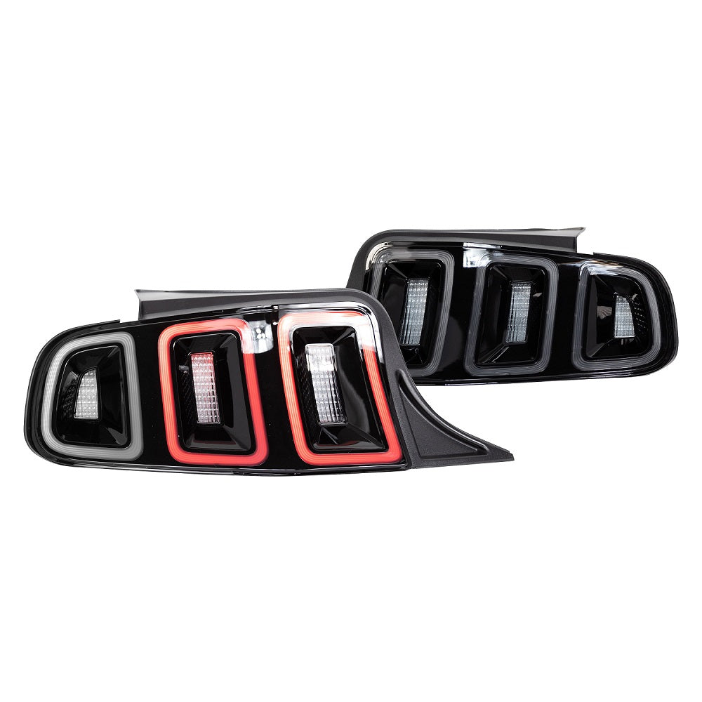 Renegade 2010-2014 Ford Mustang Sequentail LED tail light Glossey Black Clear CTRNG0678-GBC