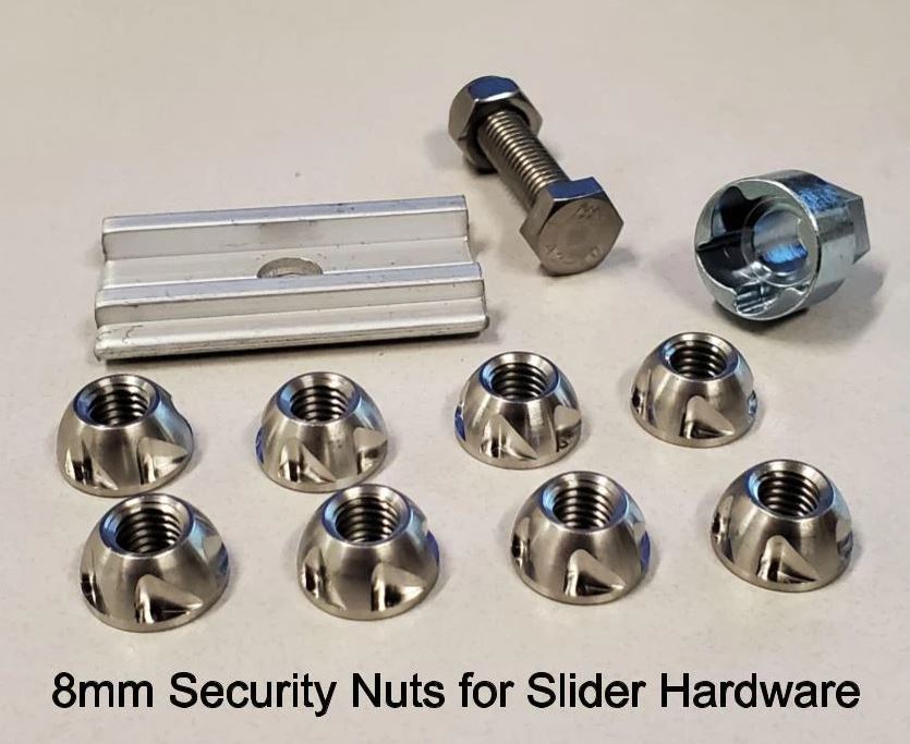 Tuff Stuff Security Nuts 8mm Silver TS-SEC-BLT-8MM