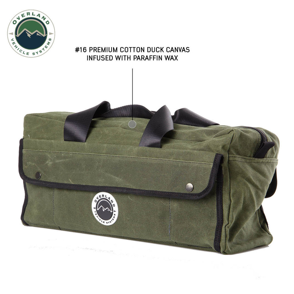 OVS Small Duffle Bag With Handle And Straps 16 Waxed Canvas 21169941