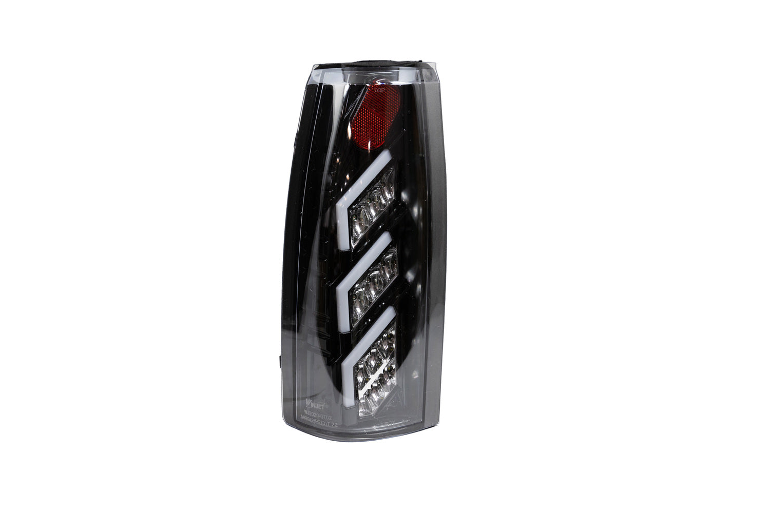 Winjet LED Tail Light Glossey Black Clear CTWJ-0702-GBC