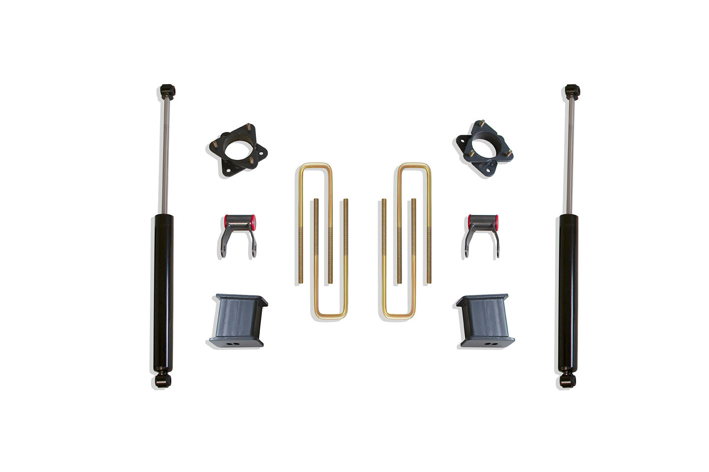 MaxTrac Suspension 2007-2016 Chevrolet Silverado 1500 GMC Sierra 1500 2WD 4WD 4" Lift Height Pro Kit Rear Lift Box Kit With MaxTrac Shocks 901355