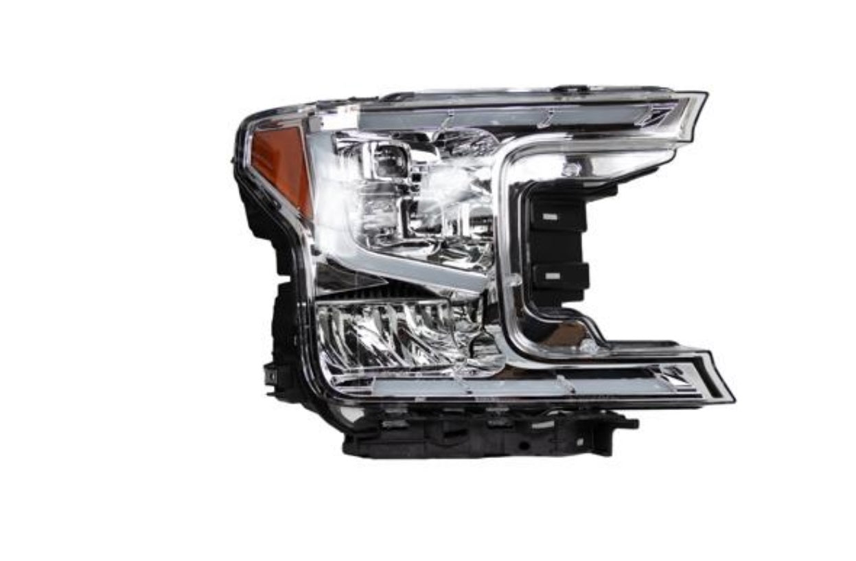 Renegade 2018-2020 Ford F-150 Led Projector With Sequential Turn Signal Headlight Set Chrome Clear CHRNG0671-C-SQ