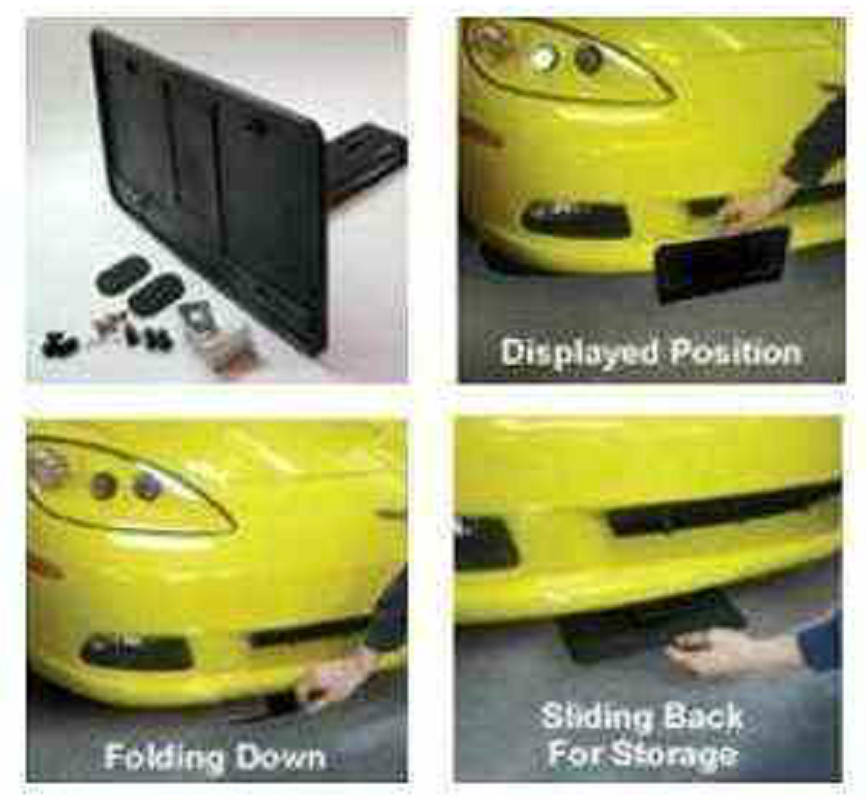 Race Sport Motorized Hide-A-Way License Plate Holder with Push Button Remote Race Sport Lighting HIDE-A-WAY-MOTOR