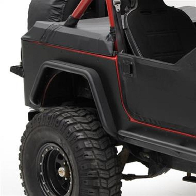 Smittybilt 1987-1995 Jeep Wrangler YJ XRC Rear 3" Fender Flares Black Textured 76877