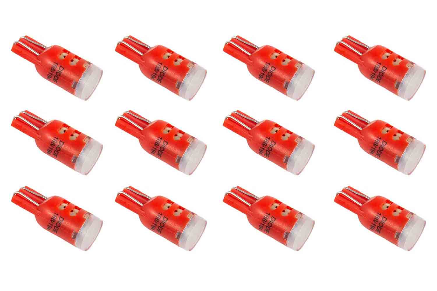 Diode Dynamics 1980-1993 Ford Mustang 194 LED Bulb HP3 LED Red Set of 12 DD0023TW