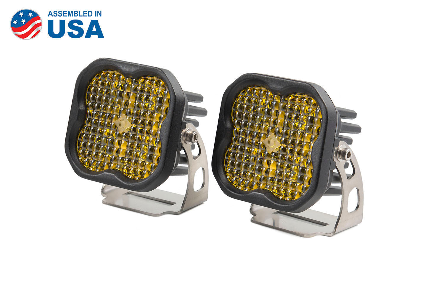 Diode Dynamics Worklight SS3 Sport Yellow Flood Standard Pair DD6125P