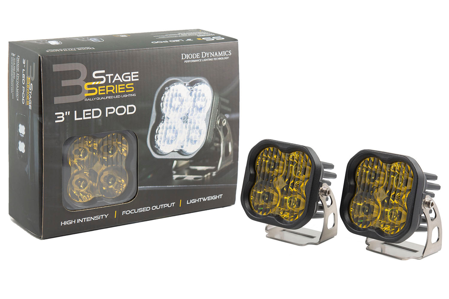 Diode Dynamics Worklight SS3 Sport Yellow Flood Standard Pair DD6125P