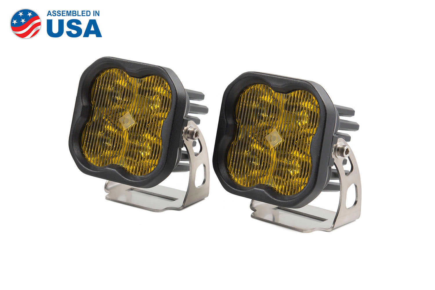 Diode Dynamics Worklight SS3 Sport Yellow SAE Fog Standard Pair DD6126P