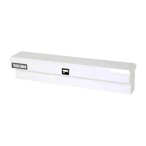 Lund Tradesman 60 Flush Mount Truck Tool Box Mid Size Single Lid Steel White Steel Specialty Boxes TSTWB60