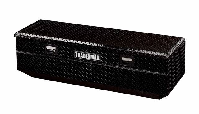 Lund Tradesman 60" Flush Mount Truck Tool Box Full Size Single Lid Aluminum Black Specialty Box TAWB60BK