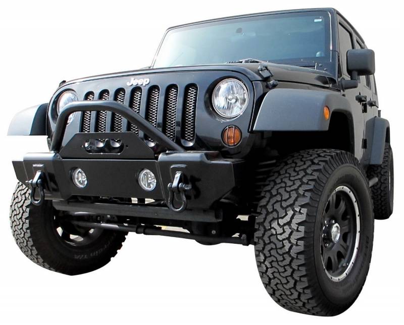 Rampage 2007-2014 JK Wrangler Recovery Bumper Mass Articulation Stubby Front with Stinger 88509