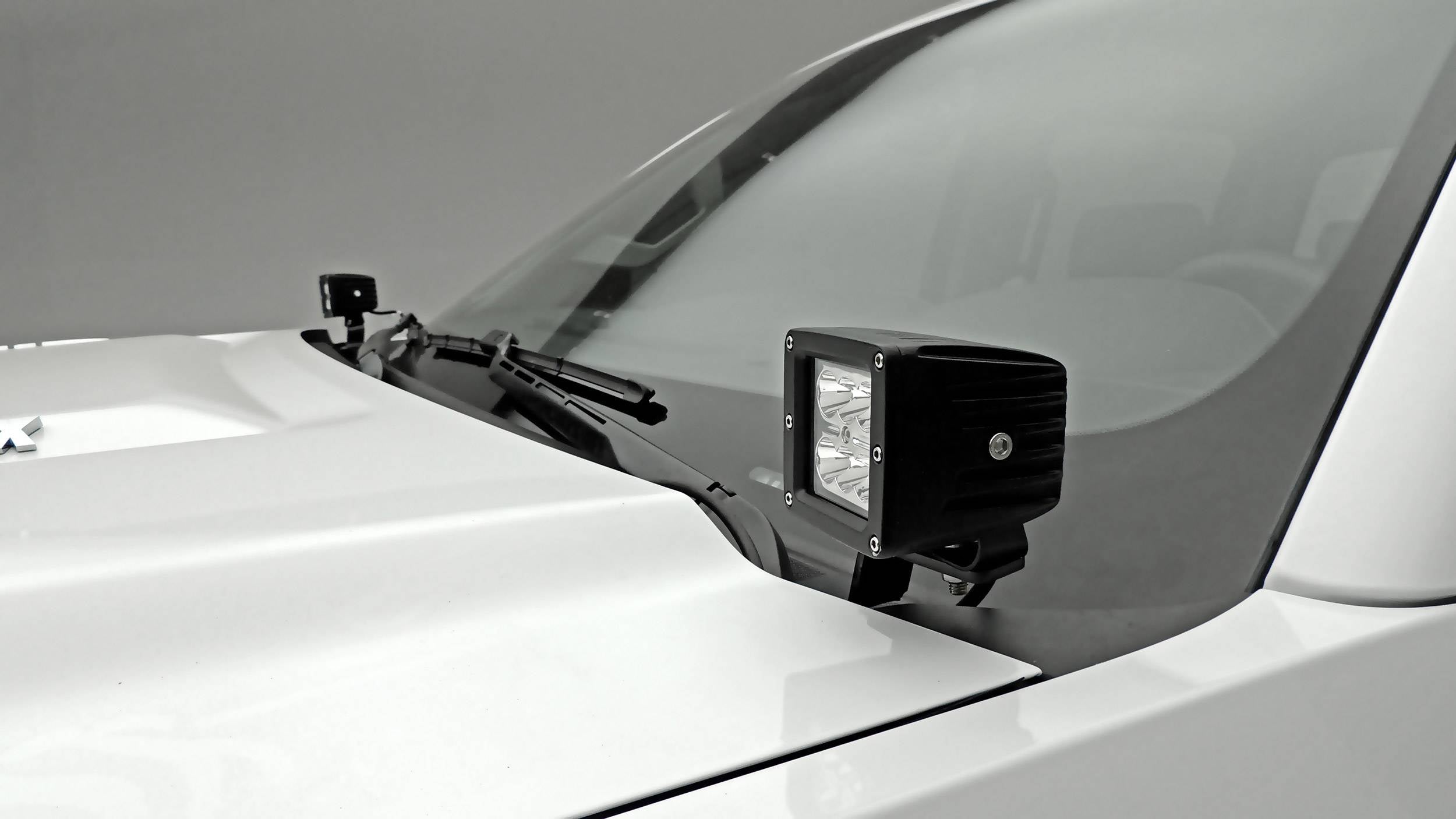 ZROADZ 2015-2019 Chevrolet Silverado 2500 3500 3 Inch Hood Hinge Bracket Black LED Pod Lights Z361221