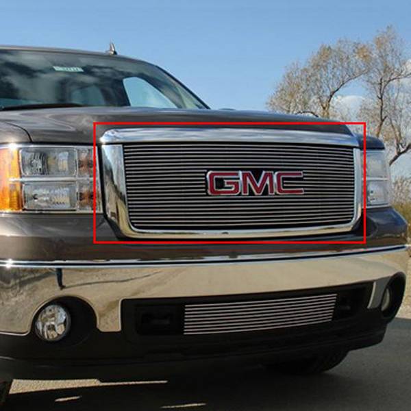 T-Rex 2007-2013 GMC Sierra 1500 Billet Grille Overlay Bolt On Polished 21205