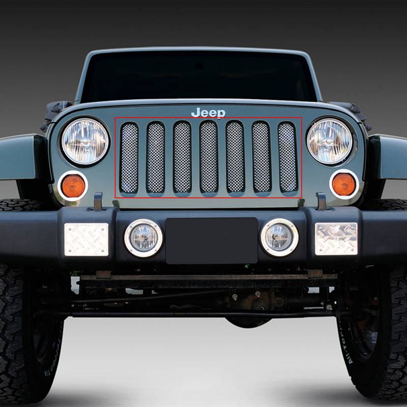 T-Rex 2007-2016 Jeep Wrangler JK Sport Series Formed Mesh Grille Chrome 44481