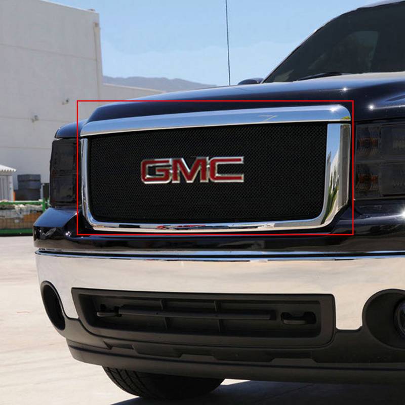 T-Rex 2007-2013 GMC Sierra 1500 Sport Series Formed Mesh Grille Overlay Black Powdercoat 46204