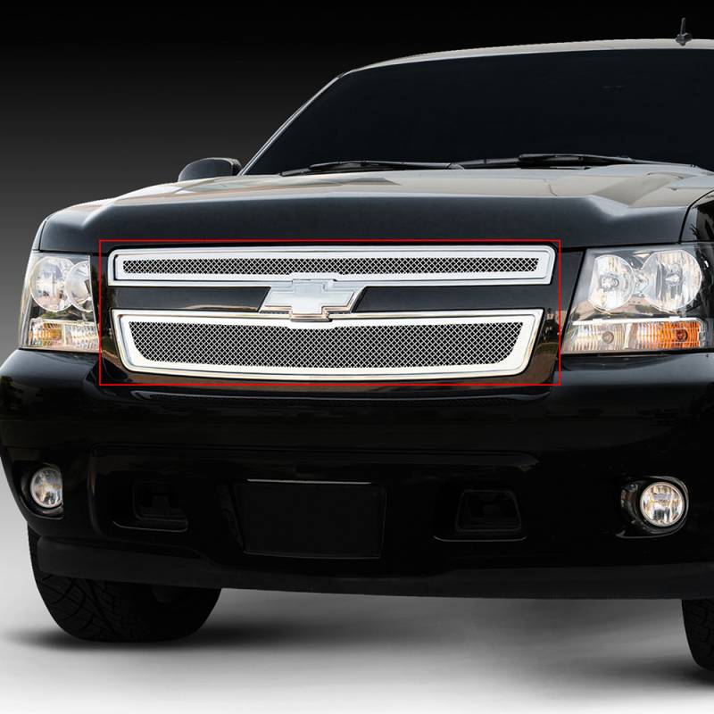 T-Rex 2007-2014 Chevrolet Tahoe Suburban Avalanche Upper Class Mesh Grille Overlay Polished 54051