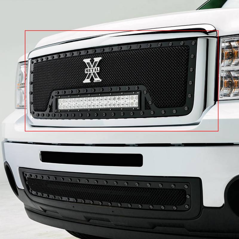 T-Rex 2007-2013 GMC Sierra 1500 LED Light Grille Insert Black 6312051-BR