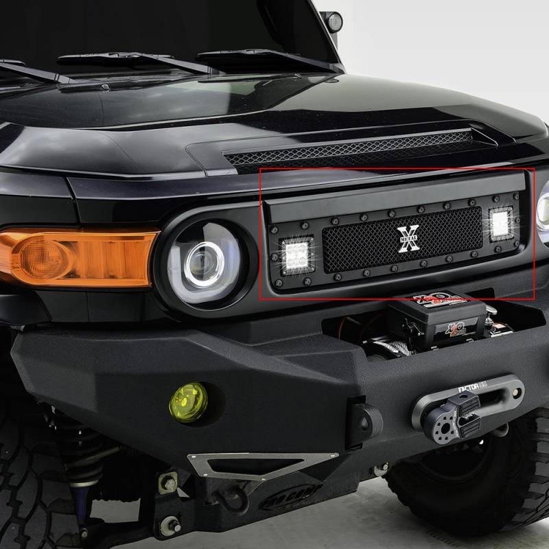 T-Rex 2007-2014 Toyota FJ Cruiser LED Light Grille 2-3" Cube LED Lights 6319321-BR