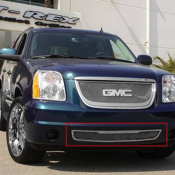 T-Rex 2007-2014 GMC Yukon Yukon XL Denali Upper Class Polished Stainless Bumper Mesh Grille Bolt On Polished 55172