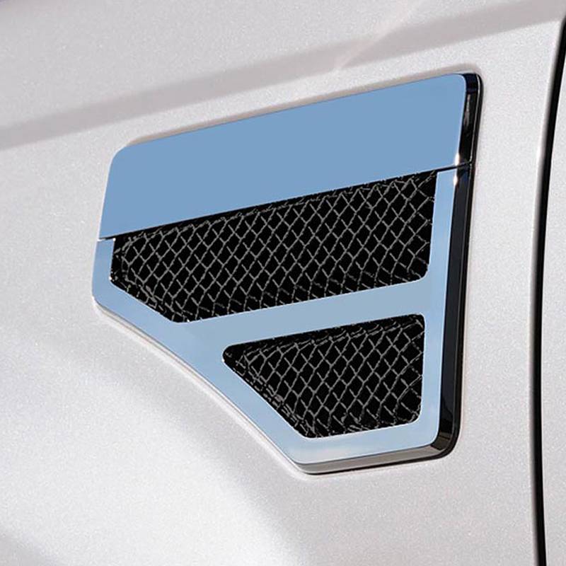 T-Rex 2008-2010 Ford F-250 F-350 Super Duty Mesh Side Vent Insert Bolt On Polished 115641