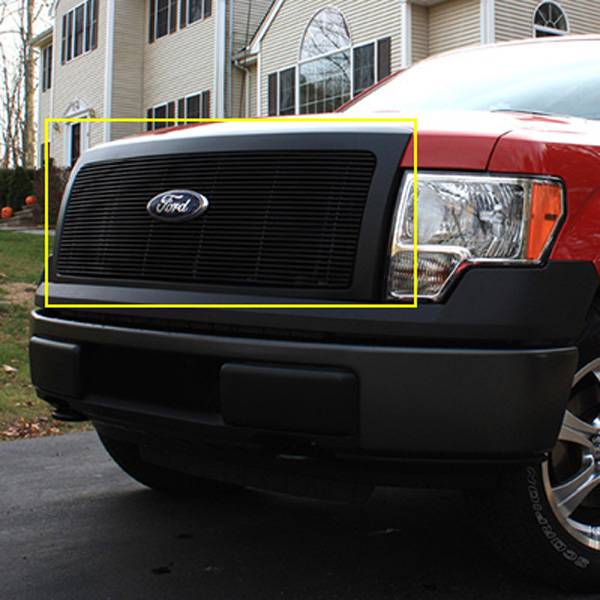 T-Rex 2009-2012 Ford F150 Billet Grille Black 1 Pc (Req. Cutting Factory Grille Center) 20568B