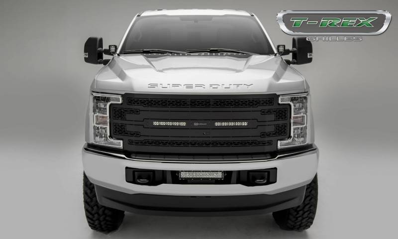 T-REX 2017-2019 Ford F-250 F-350 F-450 F-550 Super Duty With Camera Provision ZROADZ Series Main Replacement Grille Black Powdercoat Finish Z315371