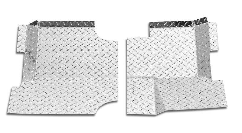 Warrior 1976-1986 Jeep Cj7 Floor Board Overlay Pair Brushed Aluminum 60904