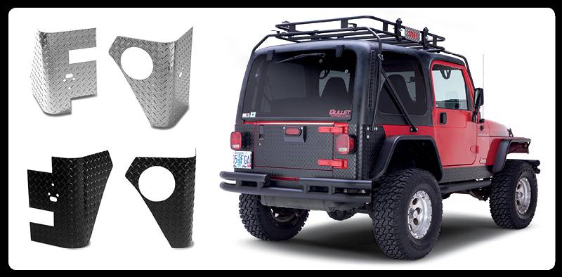 Warrior 1997-2006 Jeep Tj With Bushwacker Cutout Flares PA 916AXPA