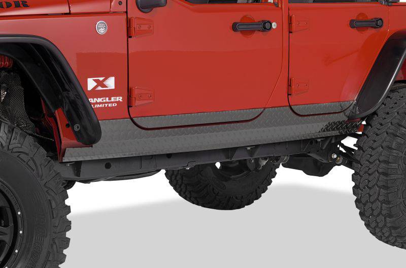 Warrior 2007-2017 Jeep Wrangler Jk 2Dr Side plates Rubicon Only Below Door Line Only Diamond Plate 927