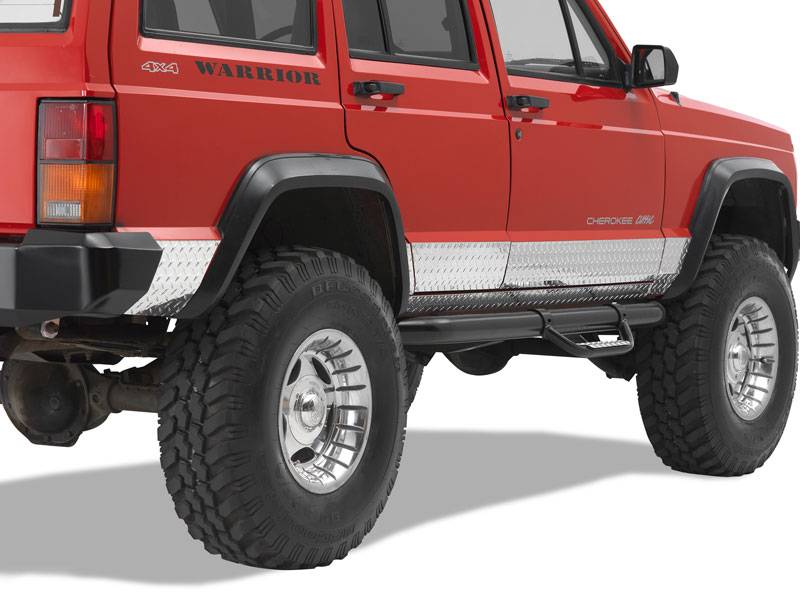 Warrior 1984-2001 Jeep Cherokee Under Door Side Plate 2 and 4 Door Powder Coated 937PC