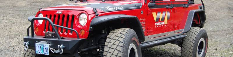 Warrior 2007-2017 Jeep Jk 2Dr 4Dr Rear Tube Flares With Steel Tops- 6.5" Raw Material S7316-Raw