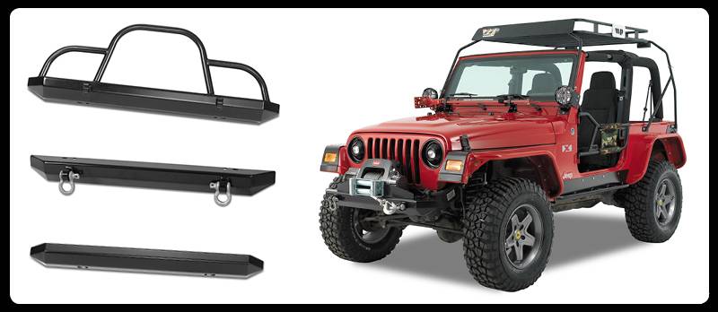 Warrior 1976-2006 Jeep Cj Yj Tj Stubby Front Bumper 45" Black 578