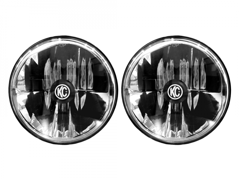 KC HiLites 1997-2006 Jeep Wrangler TJ Gravity reg LED 7" Headlight DOT Universal H4 Pair Pack 42361