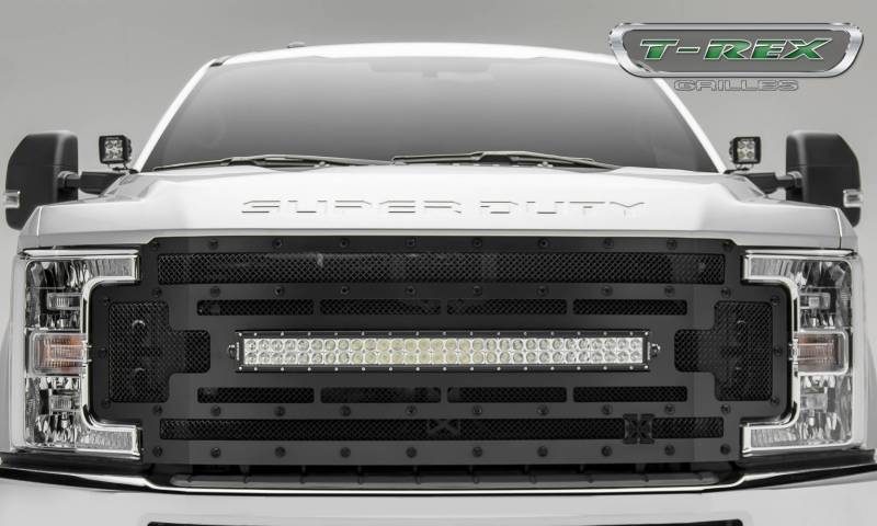 T-rex 2017-2019 Ford F-250 F-350 F-450 F-550 Super Duty Stealth Main Replacement Grille Black Powdercoat Finish 6315471-BR