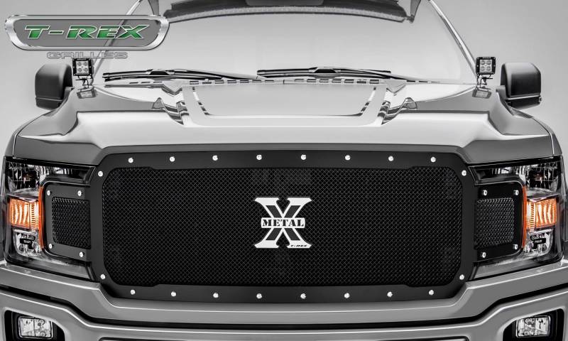 T-rex 2018-2020 Ford F-150 X-metal Series Main Grille Replacement Chrome Studs With Black Powdercoat Finish 6715711