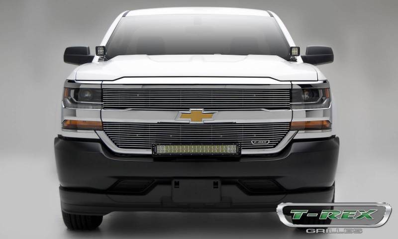 T-Rex 2016-2018 Chevrolet Silverado 1500 Except Z71 Laser Billet Grille Overlay Polished 6211270