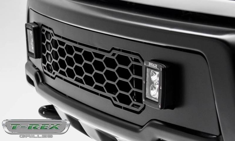 T-Rex 2017-2020 Ford Raptor Revolver Series Bumper Replacement Grille 3 LED Pods 6525661