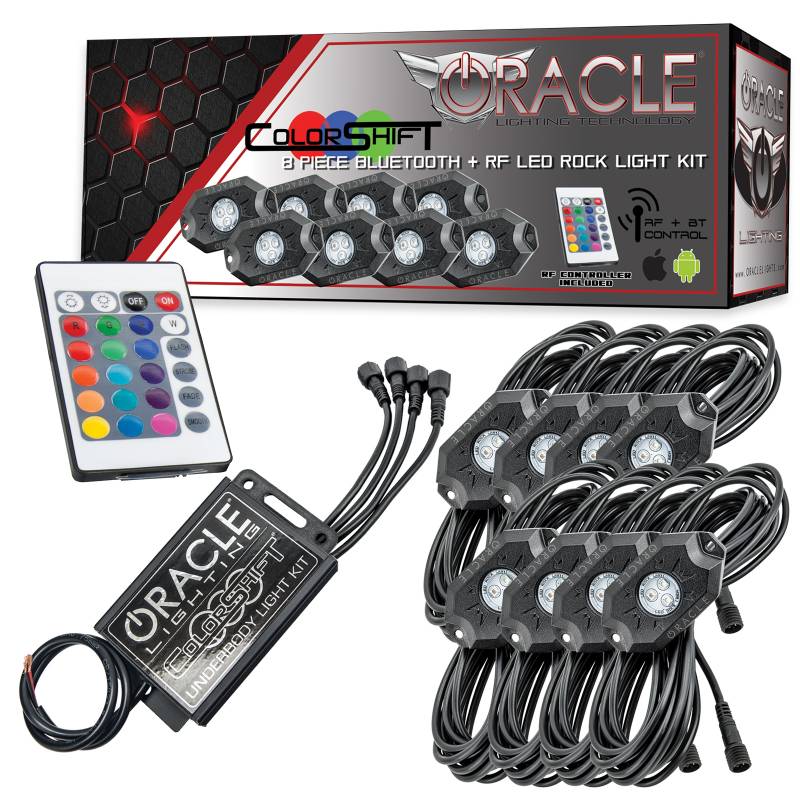 Oracle Lighting Bluetooth + RF ColorSHIFT Underbody Rock Light Kit 8 PCS 5819-333