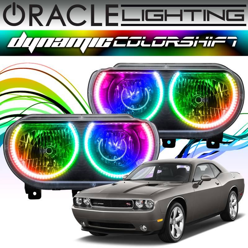 Oracle Lighting 2008-2014 Dodge Challenger Halo Kit Dynamic ColorSHIFT 1317-332