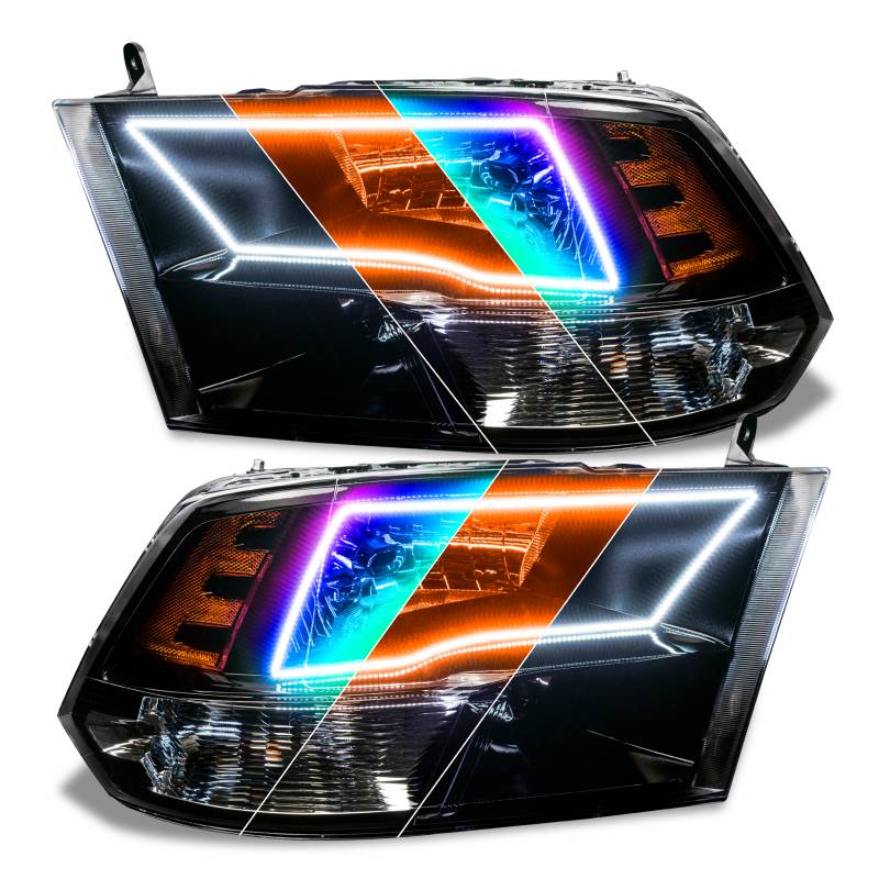 Oracle Lighting 2009-2018 Dodge Ram “Quad" ColorSHIFT Headlight Halo Kit + Turn Signals 1328-330