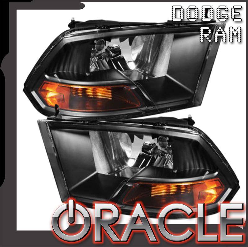 Oracle Lighting 2009-2012 Dodge Ram Non-Sport SMD Headlights Black 8180-001