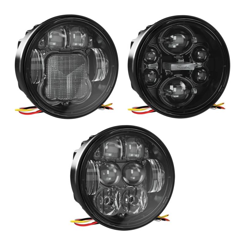 J.W Speakers 6130-EV 12V 24V LED SAE ECE RHT High and Low Beam Headlight with Front Position 549881