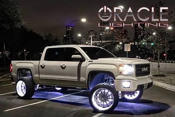 Oracle Lighting 15" White LED Illuminated Wheel Rings Rim Light w/ Switch Wire 4215-001