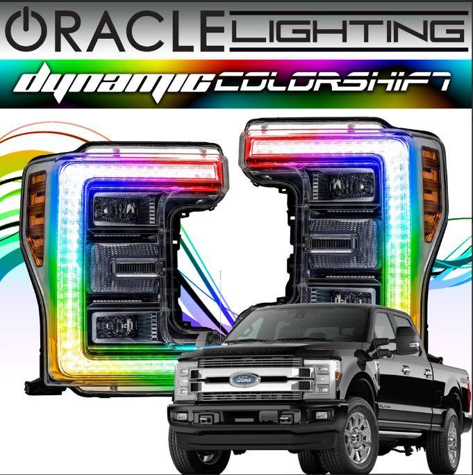 Oracle Lighting 2017-2019 Ford F250 F350 Superduty Dynamic Colorshift Headlight DRL 2522-332