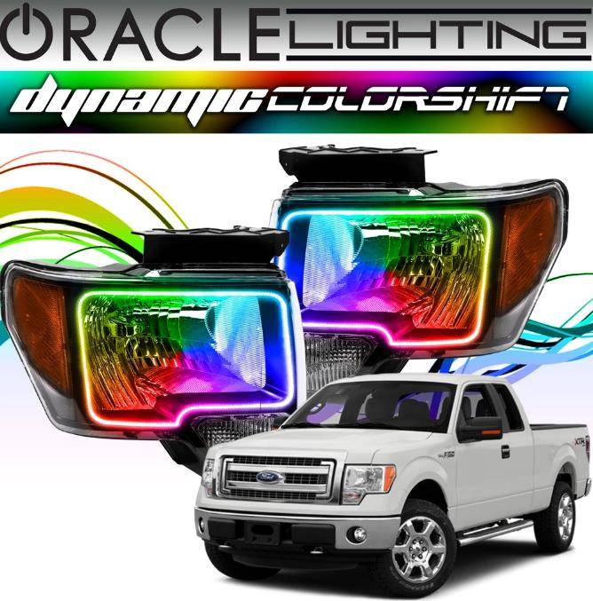 Oracle Lighting 2009-2014 Ford F150 Raptor Dynamic Colorshift Headlight Halo Kit 2300-332