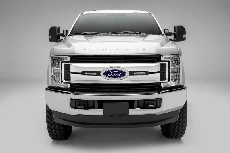 ZROADZ 2017-2019 Ford F-250 F-350 F-450 F-550 6 Inch LED Straight Single Row Slim Light Bars Z415471-Kit