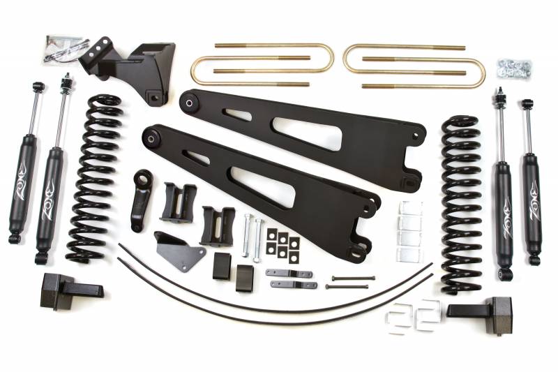 Zone OffRoad 2005-2007 Ford F250 F350 Super Duty Diesel 6in Radius Arm Suspension System With Free Boot Protectors ZONF38N